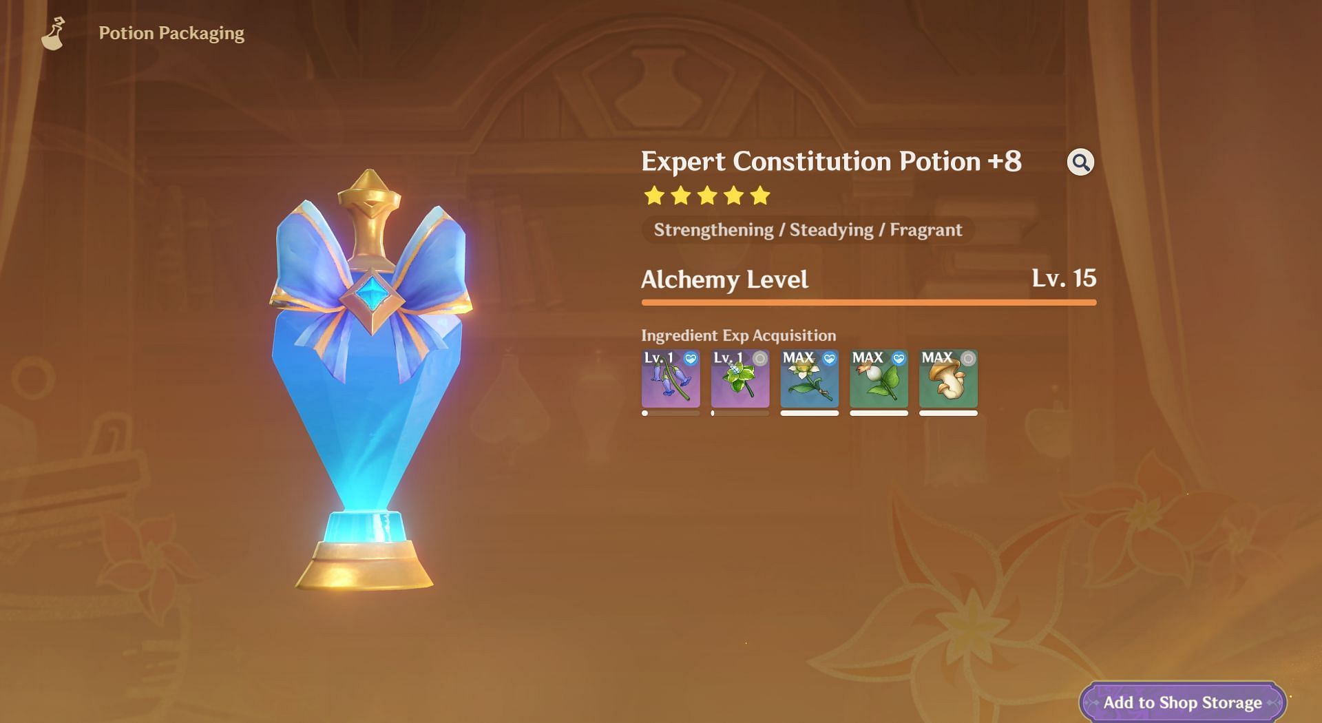 Brew potions with different efficacies (Image via HoYoverse)